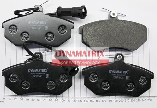 Dynamatrix DBP343 - Гальмівні колодки, дискові гальма autocars.com.ua