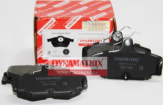 Dynamatrix DBP398 - Тормозные колодки, дисковые, комплект avtokuzovplus.com.ua