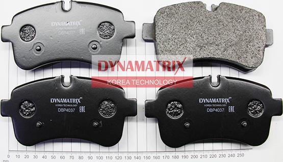 Dynamatrix DBP4037 - Гальмівні колодки, дискові гальма autocars.com.ua
