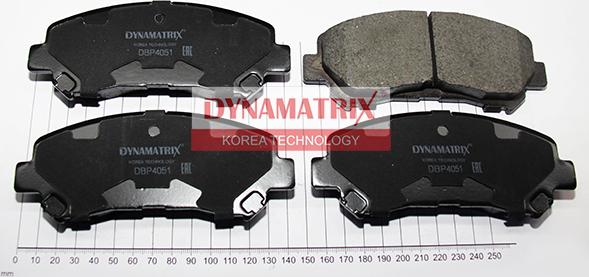 Dynamatrix DBP4051 - Тормозные колодки, дисковые, комплект avtokuzovplus.com.ua