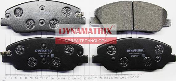 Dynamatrix DBP4111 - Тормозные колодки, дисковые, комплект autodnr.net