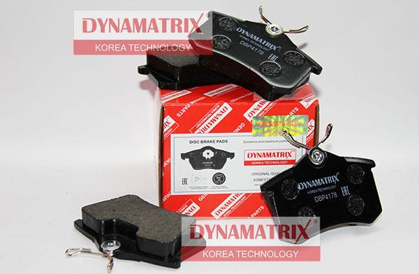 Dynamatrix DBP4178 - Тормозные колодки, дисковые, комплект avtokuzovplus.com.ua
