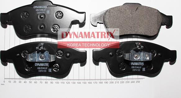 Dynamatrix DBP4180 - Тормозные колодки, дисковые, комплект autodnr.net