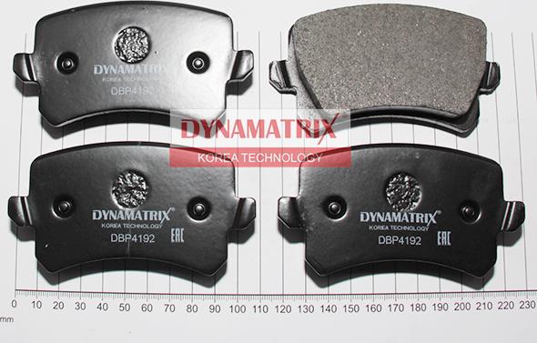 Dynamatrix DBP4192 - Тормозные колодки, дисковые, комплект autodnr.net