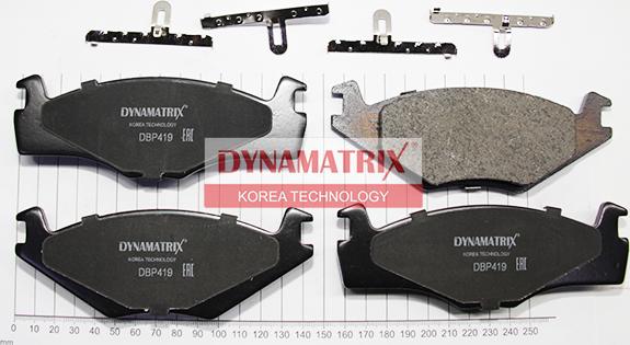 Dynamatrix DBP419 - Тормозные колодки, дисковые, комплект avtokuzovplus.com.ua