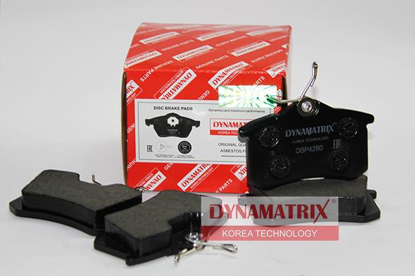 Dynamatrix DBP4260 - Тормозные колодки, дисковые, комплект avtokuzovplus.com.ua