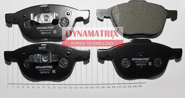 Dynamatrix DBP4319 - Гальмівні колодки, дискові гальма autocars.com.ua