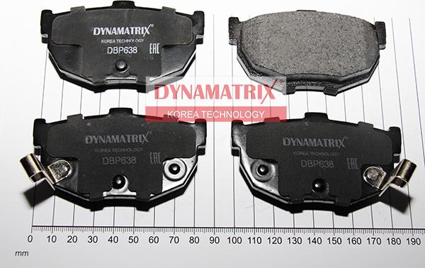 Dynamatrix DBP638 - Тормозные колодки, дисковые, комплект avtokuzovplus.com.ua