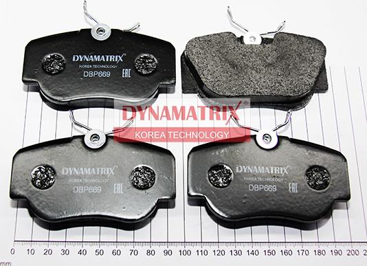 Dynamatrix DBP669 - Гальмівні колодки, дискові гальма autocars.com.ua