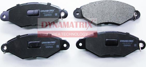 Dynamatrix DBP683 - Тормозные колодки, дисковые, комплект avtokuzovplus.com.ua