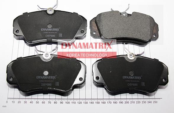 Dynamatrix DBP686 - Тормозные колодки, дисковые, комплект avtokuzovplus.com.ua