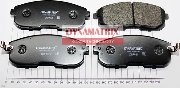 Dynamatrix DBP691 - Гальмівні колодки, дискові гальма autocars.com.ua