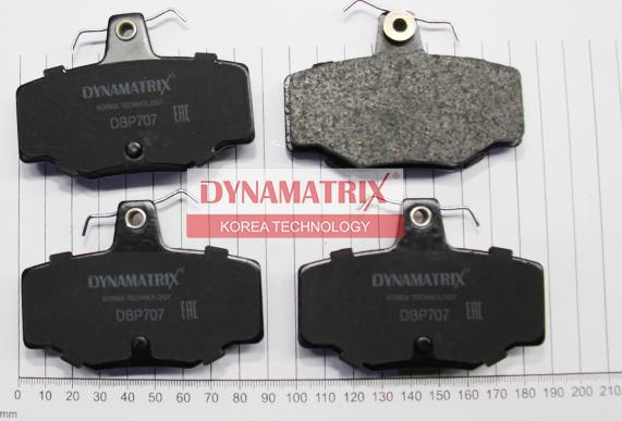 Dynamatrix DBP707 - Тормозные колодки, дисковые, комплект autodnr.net