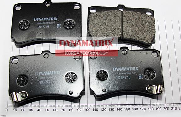 Dynamatrix DBP715 - Тормозные колодки, дисковые, комплект avtokuzovplus.com.ua