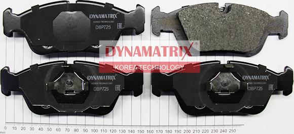 Dynamatrix DBP725 - Тормозные колодки, дисковые, комплект avtokuzovplus.com.ua