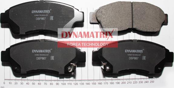 Dynamatrix DBP867 - Тормозные колодки, дисковые, комплект autodnr.net