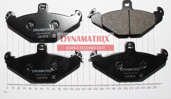 Dynamatrix DBP878 - Тормозные колодки, дисковые, комплект avtokuzovplus.com.ua