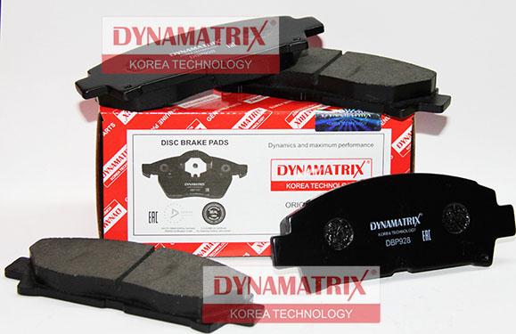 Dynamatrix DBP928 - Гальмівні колодки, дискові гальма autocars.com.ua