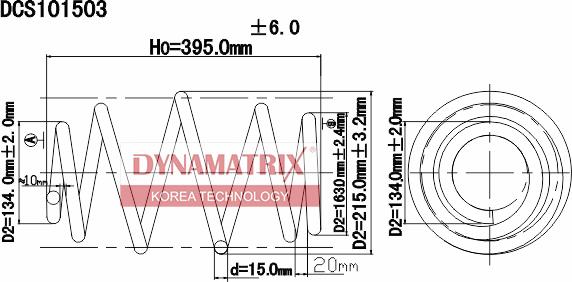 Dynamatrix DCS101503 - Пружина ходової частини autocars.com.ua