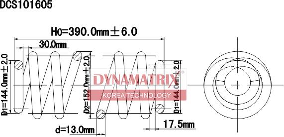 Dynamatrix DCS101605 - Пружина ходової частини autocars.com.ua