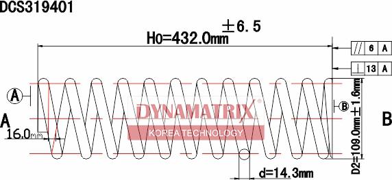 Dynamatrix DCS319401 - Пружина ходовой части avtokuzovplus.com.ua