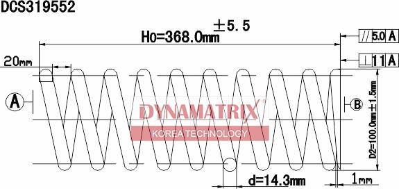 Dynamatrix DCS319552 - Пружина ходовой части avtokuzovplus.com.ua