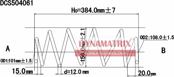 Dynamatrix DCS504061 - Пружина ходової частини autocars.com.ua