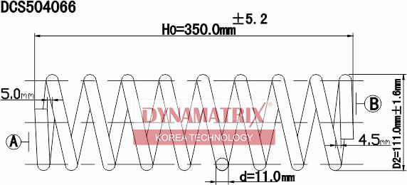 Dynamatrix DCS504066 - Пружина ходовой части avtokuzovplus.com.ua