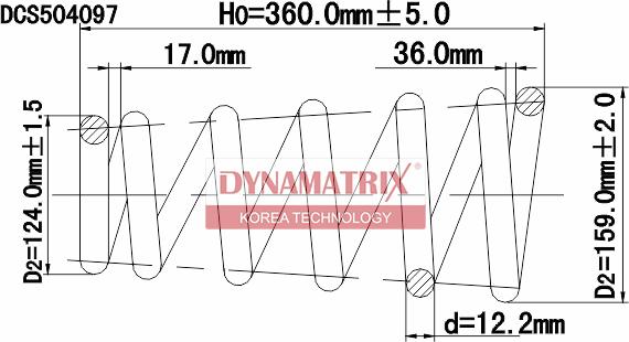 Dynamatrix DCS504097 - Пружина ходовой части avtokuzovplus.com.ua