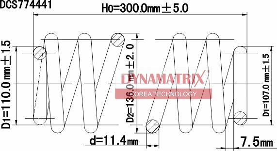 Dynamatrix DCS774441 - Пружина ходовой части autodnr.net