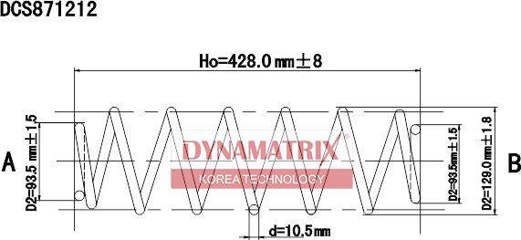 Dynamatrix DCS871212 - Пружина ходовой части avtokuzovplus.com.ua