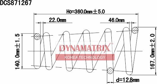 Dynamatrix DCS871267 - Пружина ходовой части avtokuzovplus.com.ua