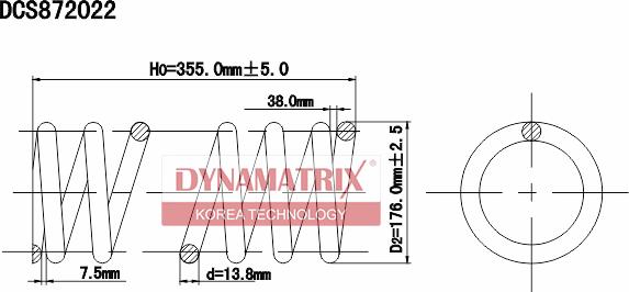 Dynamatrix DCS872022 - Пружина ходовой части autodnr.net