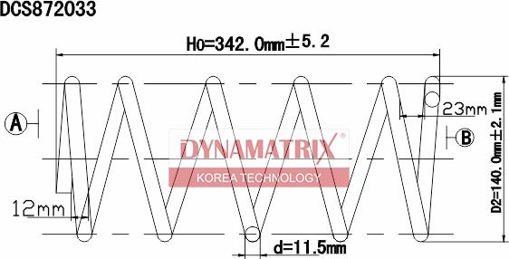 Dynamatrix DCS872033 - Пружина ходовой части avtokuzovplus.com.ua