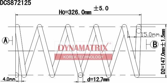 Dynamatrix DCS872125 - Пружина ходовой части autodnr.net