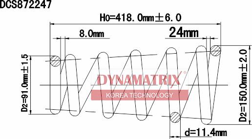 Dynamatrix DCS872247 - Пружина ходовой части autodnr.net