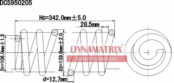 Dynamatrix DCS950205 - Пружина ходовой части autodnr.net