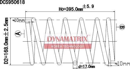 Dynamatrix DCS950618 - Пружина ходовой части avtokuzovplus.com.ua