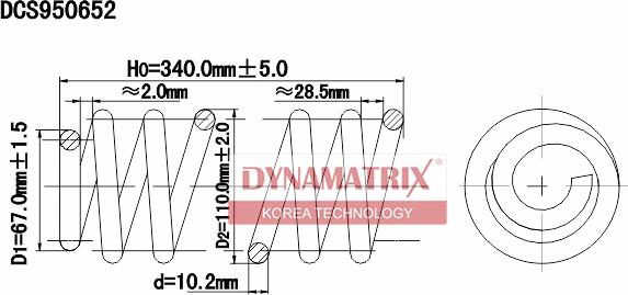 Dynamatrix DCS950652 - Пружина ходовой части autodnr.net