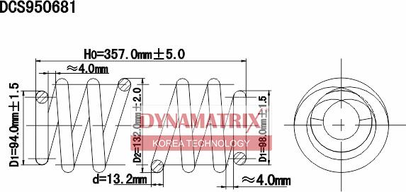 Dynamatrix DCS950681 - Пружина ходовой части avtokuzovplus.com.ua