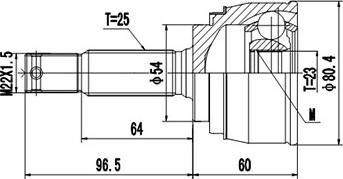 Dynamatrix DCV839002 - Шарнирный комплект, ШРУС, приводной вал autodnr.net