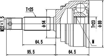 Dynamatrix DCV839036 - Шарнирный комплект, ШРУС, приводной вал avtokuzovplus.com.ua