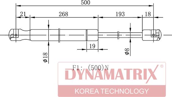 Dynamatrix DGS106150 - Газовая пружина, упор autodnr.net