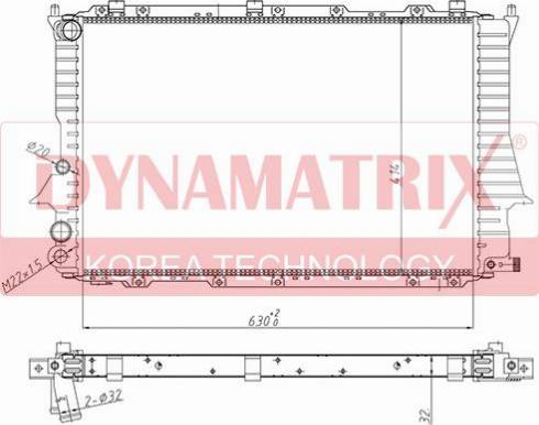 Dynamatrix DR60457 - Радиатор, охлаждение двигателя avtokuzovplus.com.ua