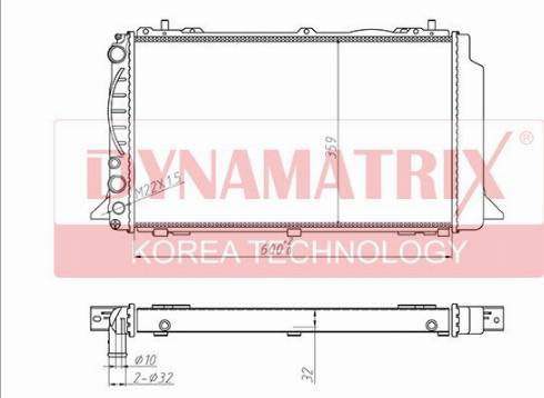 Dynamatrix DR60465A - Радіатор, охолодження двигуна autocars.com.ua