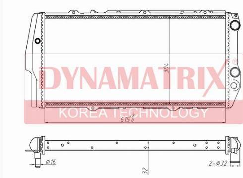 Dynamatrix DR604781 - Радиатор, охлаждение двигателя avtokuzovplus.com.ua