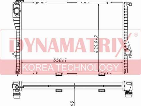 Dynamatrix DR60648A - Радиатор, охлаждение двигателя avtokuzovplus.com.ua