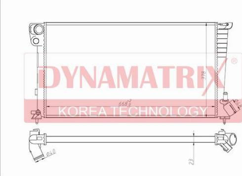 Dynamatrix DR61315 - Радіатор, охолодження двигуна autocars.com.ua