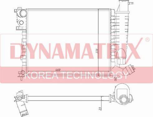 Dynamatrix DR613671 - Радиатор, охлаждение двигателя avtokuzovplus.com.ua