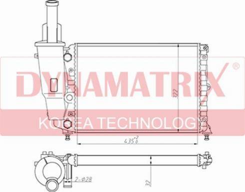 Dynamatrix DR61856 - Радіатор, охолодження двигуна autocars.com.ua